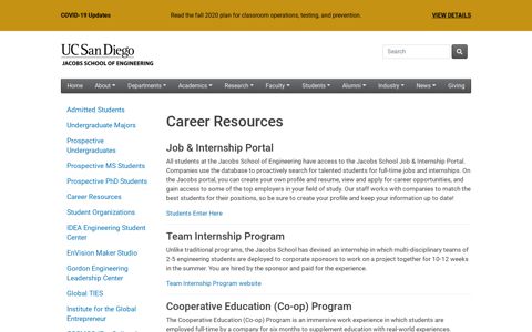 Career Resources - Jacobs School of Engineering - UC San ...