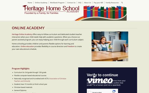 An affordable, accredited ... - Heritage Home School Academy
