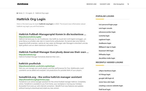 Hattrick Org Login ❤️ One Click Access - iLoveLogin