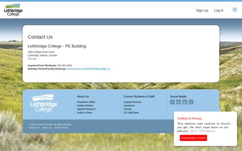 Contact - Lethbridge Recreation Portal - Lethbridge College ...