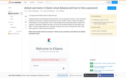 default username in Elastic cloud (kibana) and how to find a ...