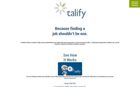 Talify » Candidate Registration - Because finding a job ...