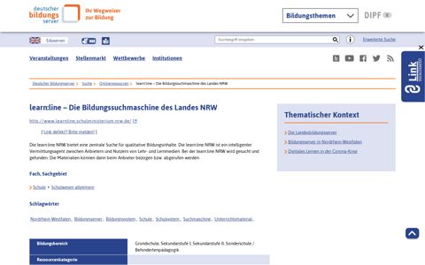 learn:line – Die Bildungssuchmaschine des Landes NRW ...