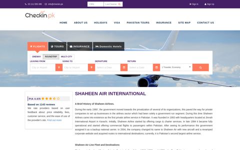 Shaheen Air International - Checkin.pk