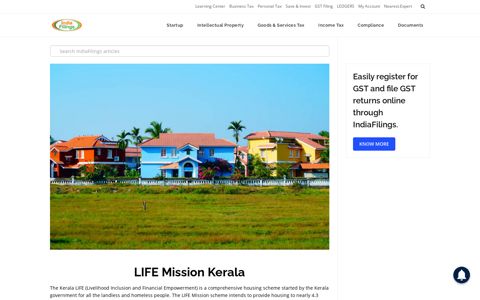 LIFE Mission Kerala - Application Procedure - IndiaFilings