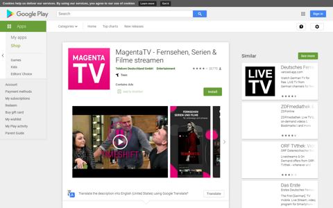 MagentaTV - Fernsehen, Serien & Filme streamen - Apps on ...