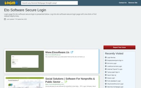Eto Software Secure Login - Loginii.com