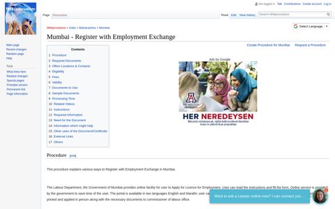 Mumbai - Register with Employment Exchange - Wikiprocedure