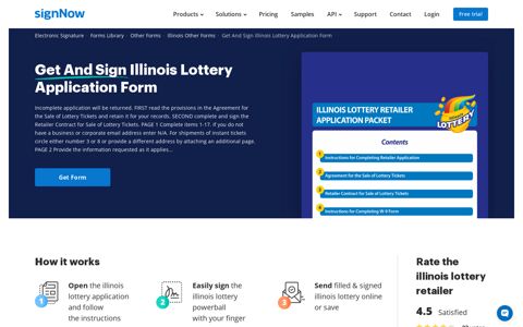 Illinois Lottery Application - Fill Out and Sign Printable PDF ...