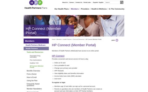 HP Connect (Member Portal) | Health Partners Plans