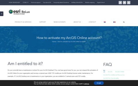 How to activate my ArcGIS Online account? - Esri BeLux