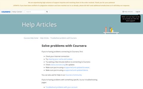 Solve problems with Coursera – Coursera Help Center