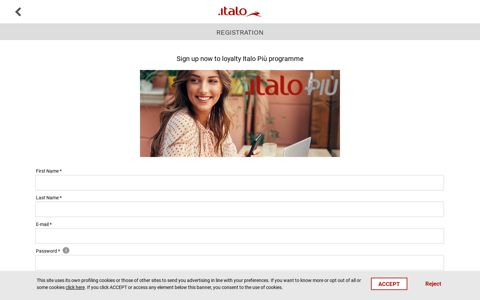 Italo Più: sign up to for free to our Loyalty Program - Italotreno.it