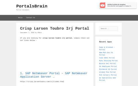Crisp Larsen Toubro Irj - Sap Netweaver Portal - Sap ...