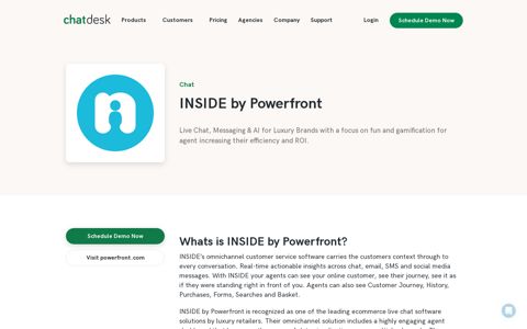 Integrate INSIDE by Powerfront with Chatdesk