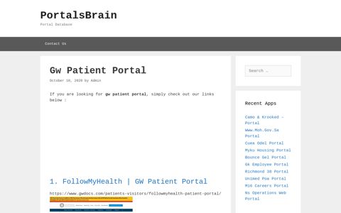 Gw Patient - Followmyhealth | Gw Patient Portal