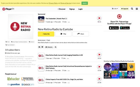 New Retina Radio By Eyetube podcast - Player FM