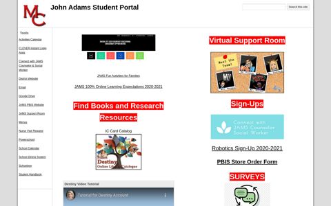 John Adams Student Portal - Google Sites