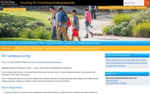On Campus Living | HDH | Undergrad Housing ... - UCSD HDH