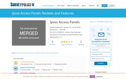 Ipsos Access Panels Ranking and Reviews – SurveyPolice