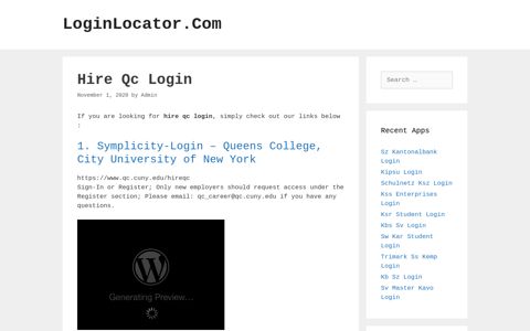 Hire Qc Login - LoginLocator.Com