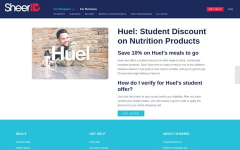 Huel: Student Discount on Nutrition Products - SheerID for ...