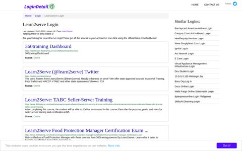 Learn2serve Login 360training Dashboard - https://dashboard ...