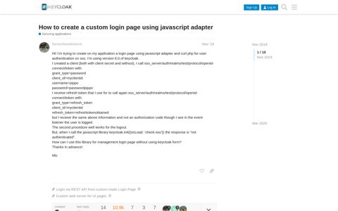 How to create a custom login page using javascript ... - Keycloak