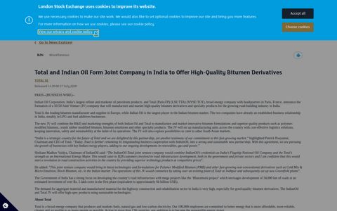 Total and Indian Oil Form Joint Company in India to Offer High ...