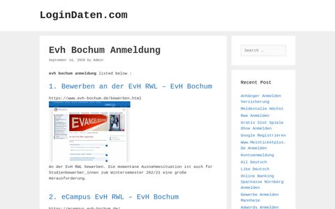 Evh Bochum - Bewerben An Der Evh Rwl - Evh Bochum