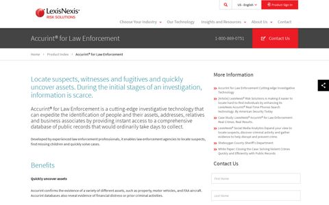 Accurint® for Law Enforcement | LexisNexis Risk Solutions