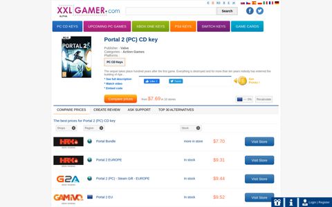 Portal 2 (PC) CD key for Steam - price from $7.91 | XXLGamer ...