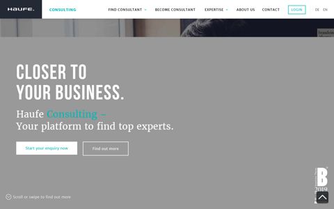 Haufe Consulting: Your platform to find top experts