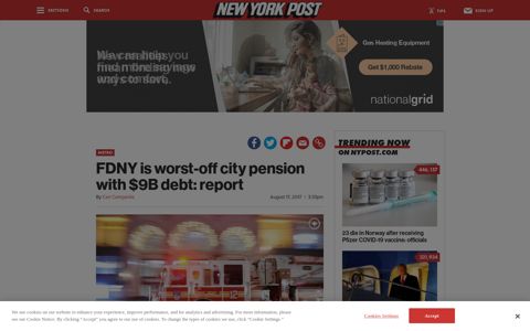 FDNY is worst-off city pension with $9B debt: report