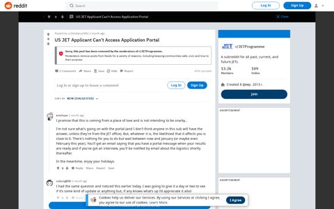 US JET Applicant Can't Access Application Portal - Reddit