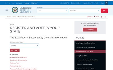 Register And Vote in Your State | U.S. Election Assistance ...