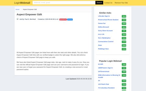Login Aspect Empower Gdit or Register New Account