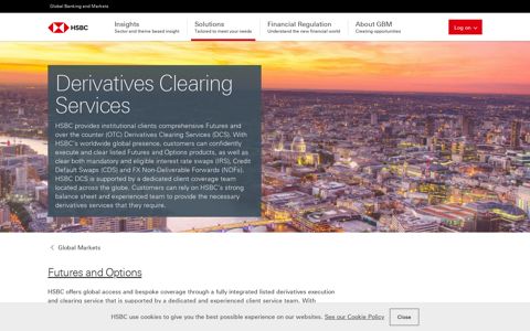 Derivatives Clearing Services | Solutions | HSBC