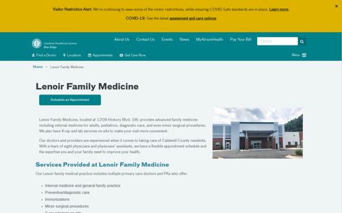 Lenoir Family Medicine & Primary Care | CHS Blue Ridge