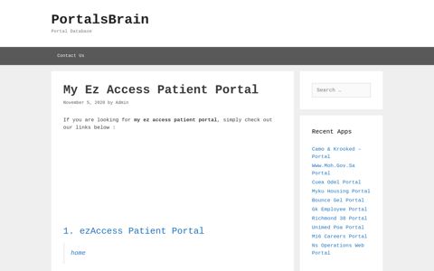 My Ez Access Patient - Ezaccess Patient Portal