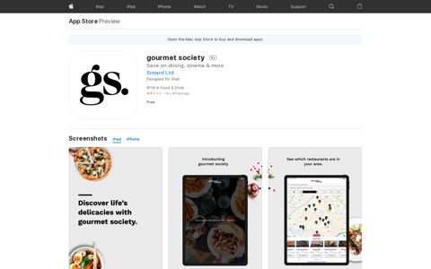 ‎gourmet society on the App Store