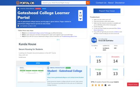 Gateshead College Learner Portal