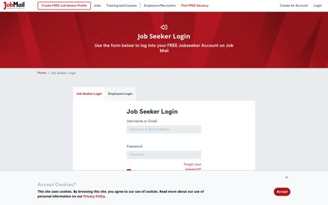 Jobseeker Login | Job Mail