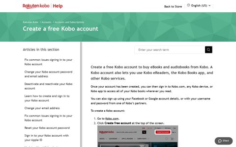 Create a free Kobo account – Rakuten Kobo