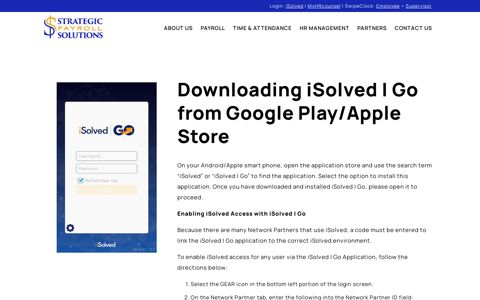 Downloading iSolved | Go from Google Play/Apple Store