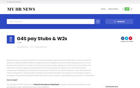 G4S pay Stubs & W2s | My HR News