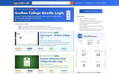 Grafton College Moodle Login - Logins-DB