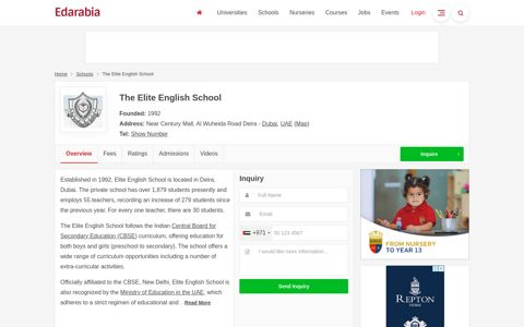 The Elite English School (Fees & Reviews) Dubai, UAE, Near ...
