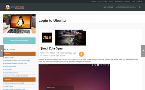 Login to Ubuntu | Linux - Geek University