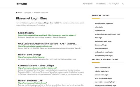Blazernet Login Elms ❤️ One Click Access - iLoveLogin